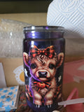 Stunning colour changing highland cow tumbler