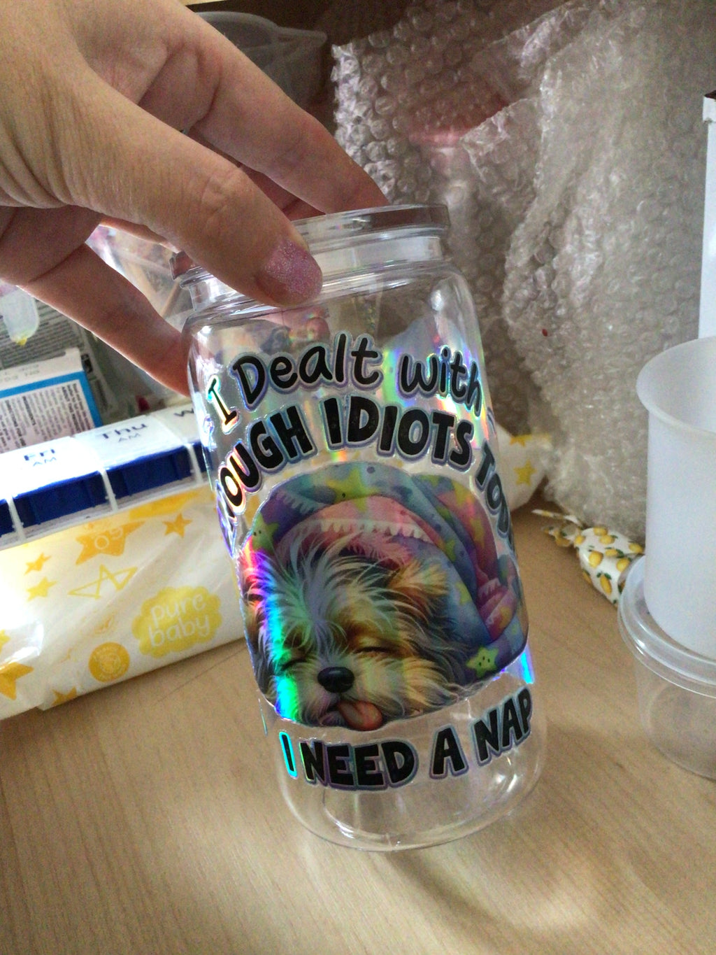 Clear tumbler