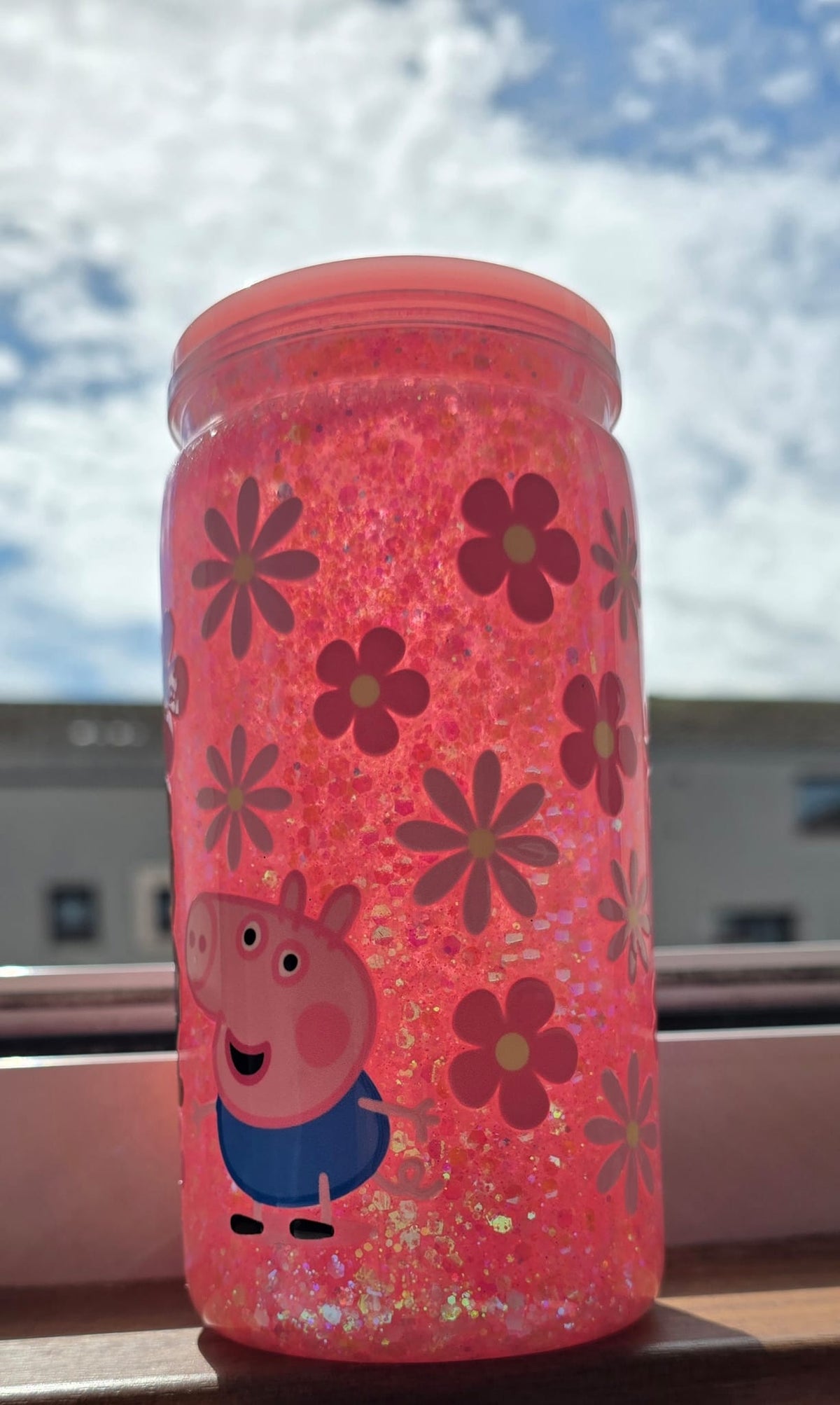 Pepper pig snow globe tumbler