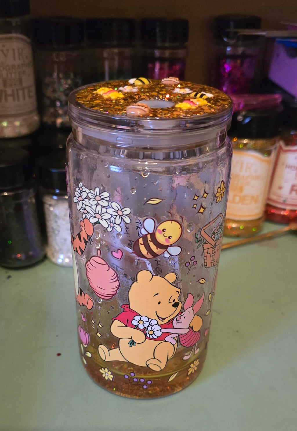 Pooh bear honey drip tumbler