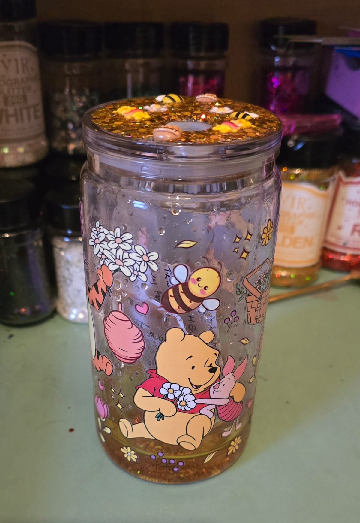 Pooh bear honey drip tumbler