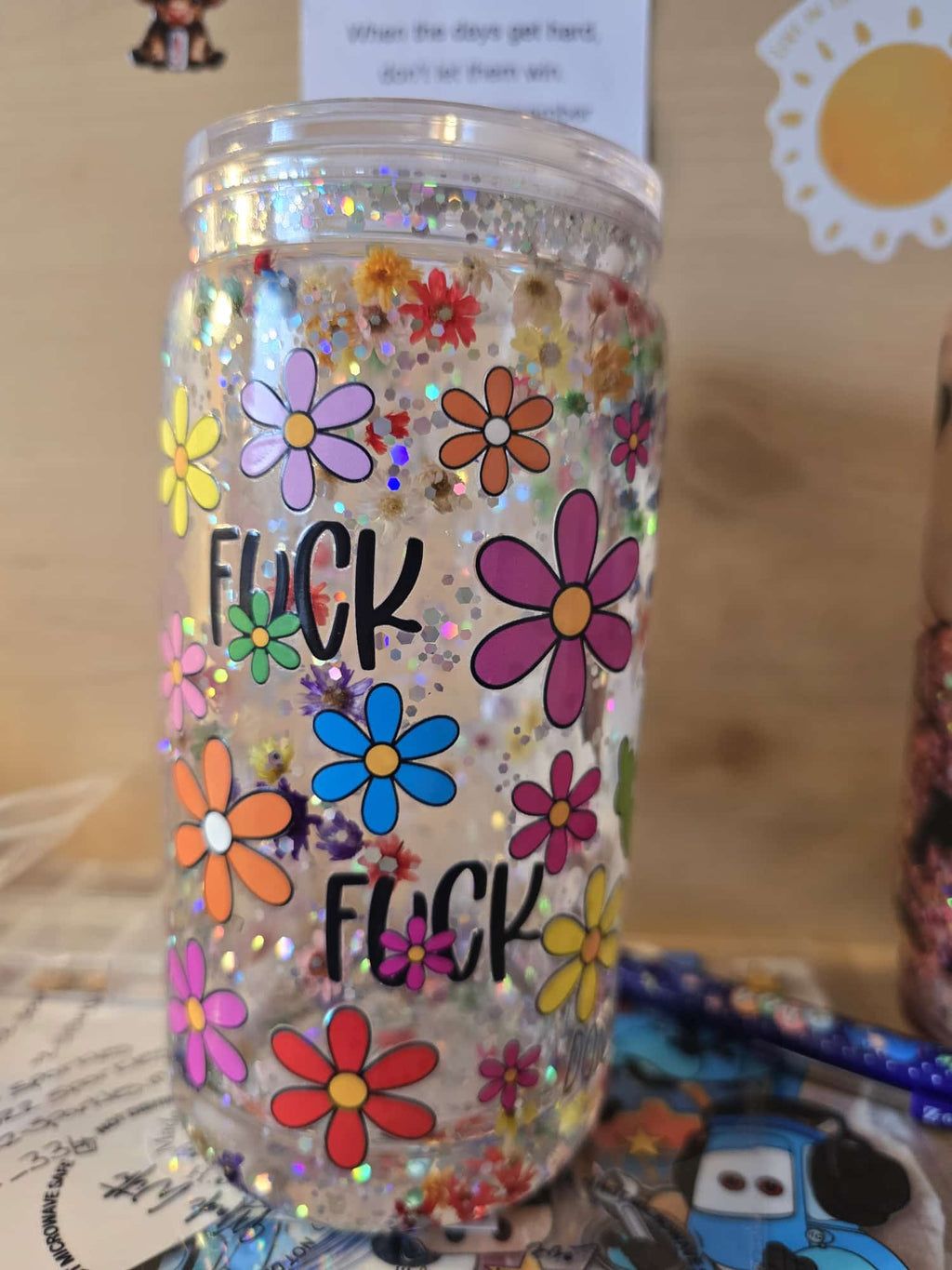 Dino swear tumbler