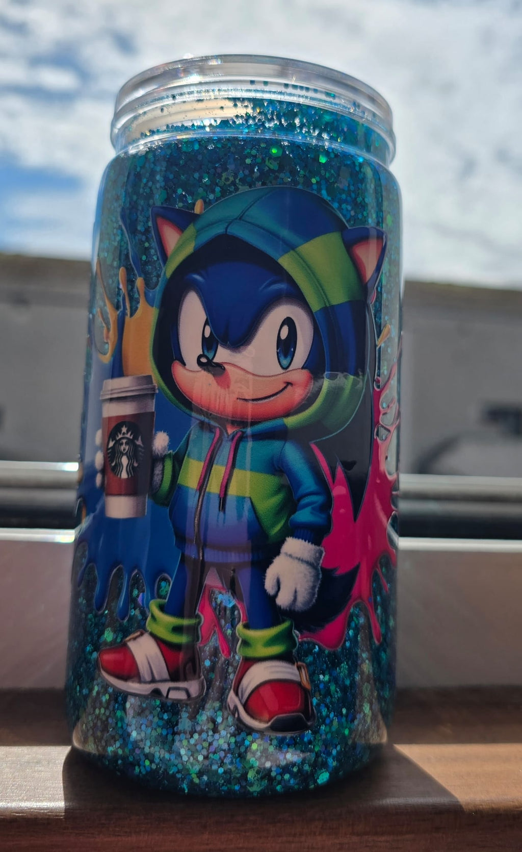 Sonic snow globe tumbler