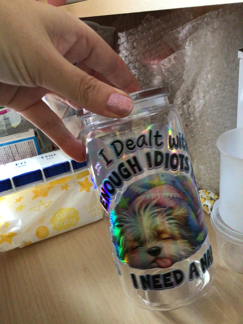 Clear tumbler