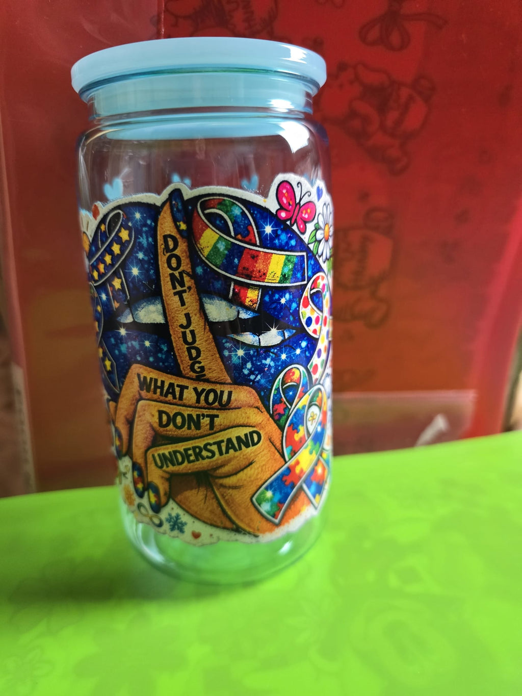 Autism awareness blue tumbler